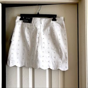 White Eyelet Skort